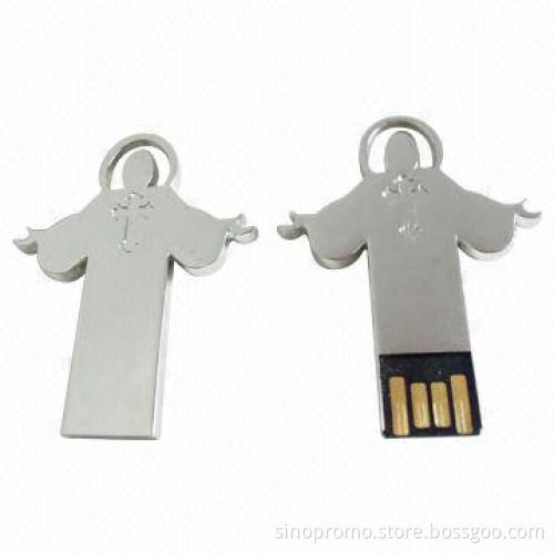 Christmas Promotional USB Flash Drive, Made of Zinc Alloy Material, Up to 32GB Capacity
